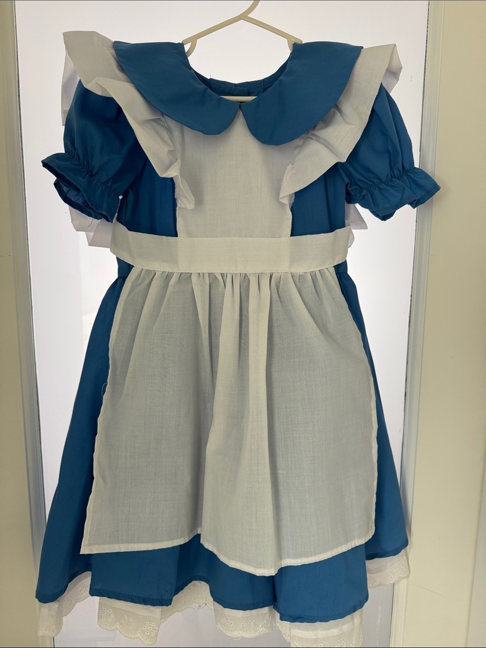 Alice in Wonderland Costume Blue Kids Theater Dress with White Apron